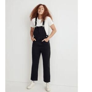 Madewell Black Maternity Denim Overalls  Medium